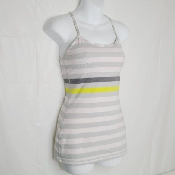 Lululemon Power Y Tank - Jet Stripe Silver Spoon - Picture 2 of 6